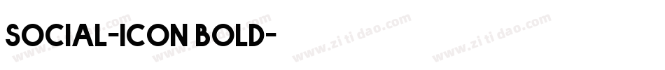 social-icon bold字体转换